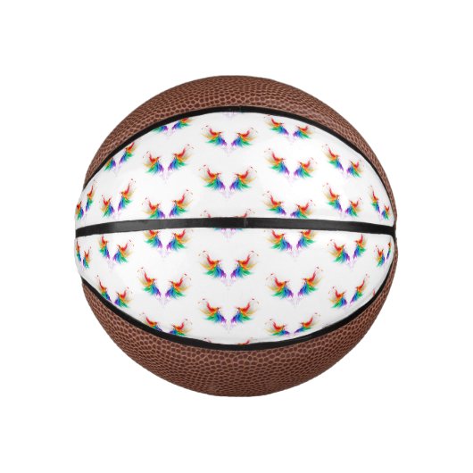 Fluffy Rainbow Wings Mini Basketball (Vorderseite)