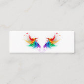Fluffy Rainbow Wings Mini Visitenkarte (Vorderseite)