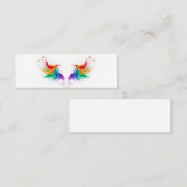 Fluffy Rainbow Wings Mini Visitenkarte (Vorne/Hinten)