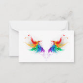 Fluffy Rainbow Wings Mitteilungskarte (Vorderseite)