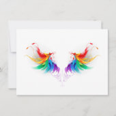 Fluffy Rainbow Wings Mitteilungskarte (Vorderseite)