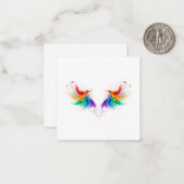 Fluffy Rainbow Wings Mitteilungskarte (Vorderseite/Rückseite Beispiel)