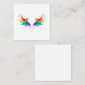 Fluffy Rainbow Wings Mitteilungskarte (Vorne/Hinten)