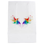 Fluffy Rainbow Wings Mittlere Geschenktüte (Rückseite)