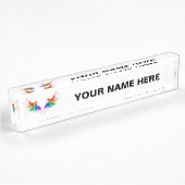 Fluffy Rainbow Wings Namensplakette