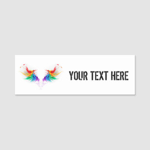 Fluffy Rainbow Wings Namensschild