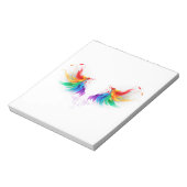 Fluffy Rainbow Wings Notizblock (Rotiert)