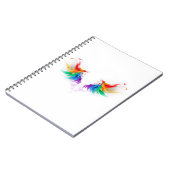 Fluffy Rainbow Wings Notizblock (Linke Seite)