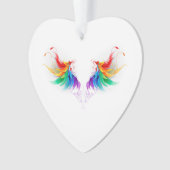 Fluffy Rainbow Wings Ornament (Vorderseite)