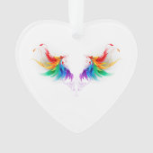 Fluffy Rainbow Wings Ornament (Vorderseite)