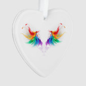 Fluffy Rainbow Wings Ornament (Vorderseite)