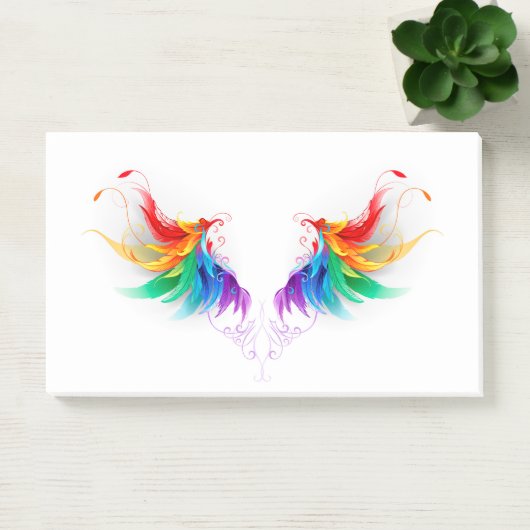 Fluffy Rainbow Wings Post-it Klebezettel (Büro)