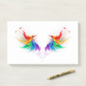 Fluffy Rainbow Wings Post-it Klebezettel (Auf Schreibtisch)