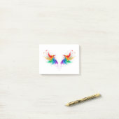 Fluffy Rainbow Wings Post-it Klebezettel (Auf Schreibtisch)