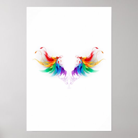 Fluffy Rainbow Wings Poster (Vorne)