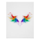 Fluffy Rainbow Wings Poster (Vorderseite)