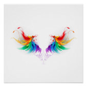 Fluffy Rainbow Wings Poster (Vorderseite)