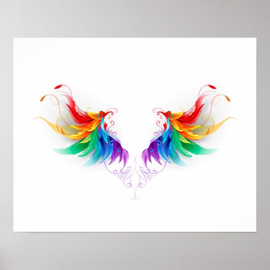 Fluffy Rainbow Wings Poster (Vorne)