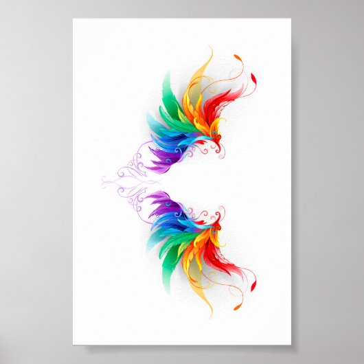 Fluffy Rainbow Wings Poster (Vorne)