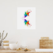 Fluffy Rainbow Wings Poster (Küche)