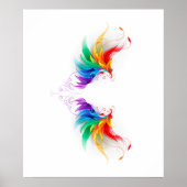 Fluffy Rainbow Wings Poster (Vorne)