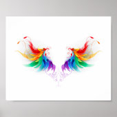 Fluffy Rainbow Wings Poster (Vorne)
