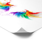 Fluffy Rainbow Wings Poster (Ecke)