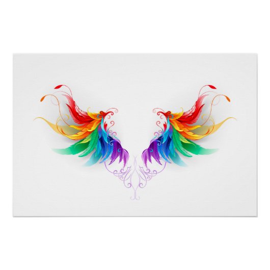 Fluffy Rainbow Wings Poster (Vorderseite)