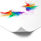 Fluffy Rainbow Wings Poster (Ecke)