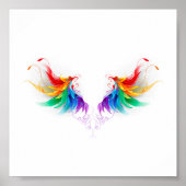 Fluffy Rainbow Wings Poster (Vorne)