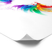 Fluffy Rainbow Wings Poster (Ecke)
