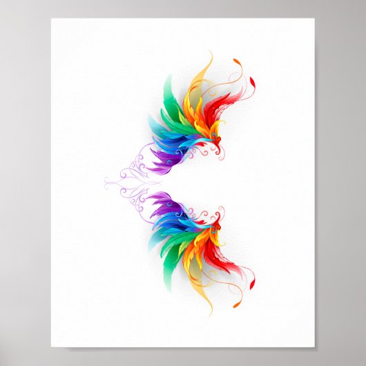 Fluffy Rainbow Wings Poster (Vorne)