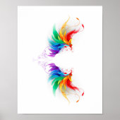 Fluffy Rainbow Wings Poster (Vorne)