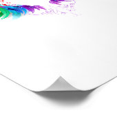 Fluffy Rainbow Wings Poster (Ecke)
