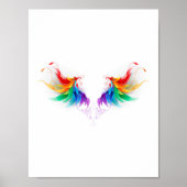 Fluffy Rainbow Wings Poster (Vorne)