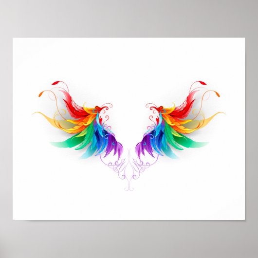 Fluffy Rainbow Wings Poster (Vorne)