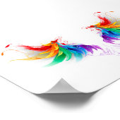Fluffy Rainbow Wings Poster (Ecke)