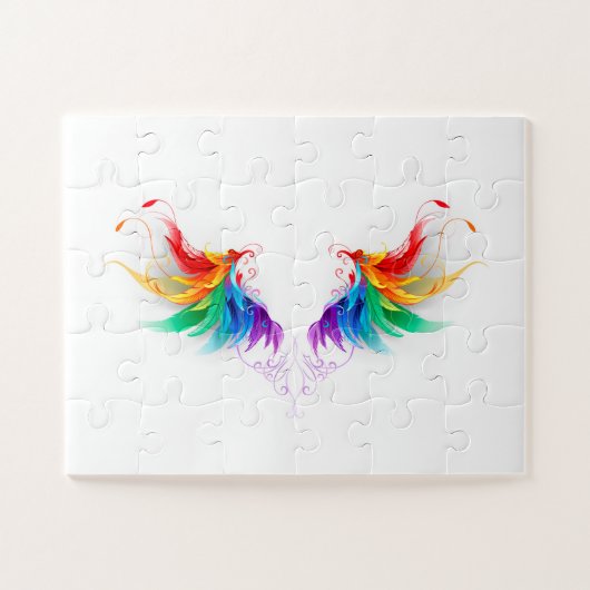 Fluffy Rainbow Wings Puzzle (Horizontal)