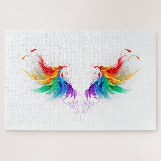 Fluffy Rainbow Wings Puzzle (Horizontal)