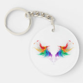 Fluffy Rainbow Wings Schlüsselanhänger (Vorderseite)