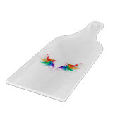 Fluffy Rainbow Wings Schneidebrett (Ecke)
