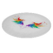 Fluffy Rainbow Wings Schneidebrett (Ecke)