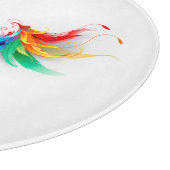 Fluffy Rainbow Wings Schneidebrett (Ecke)