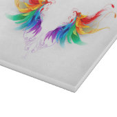 Fluffy Rainbow Wings Schneidebrett (Ecke)