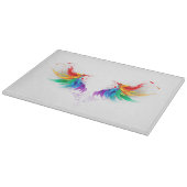 Fluffy Rainbow Wings Schneidebrett (Ecke)