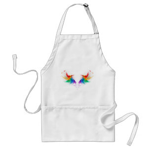 Fluffy Rainbow Wings Schürze