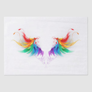 Fluffy Rainbow Wings Seidenpapier