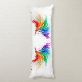 Fluffy Rainbow Wings Seitenschläferkissen (Rückseite (Vertikal))