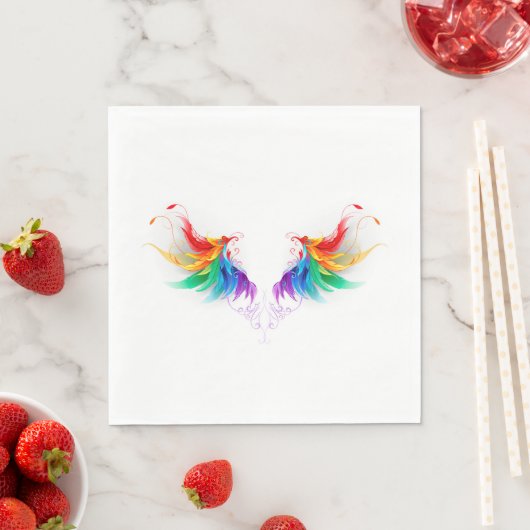Fluffy Rainbow Wings Serviette (Beispiel)