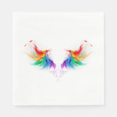 Fluffy Rainbow Wings Serviette (Vorderseite)